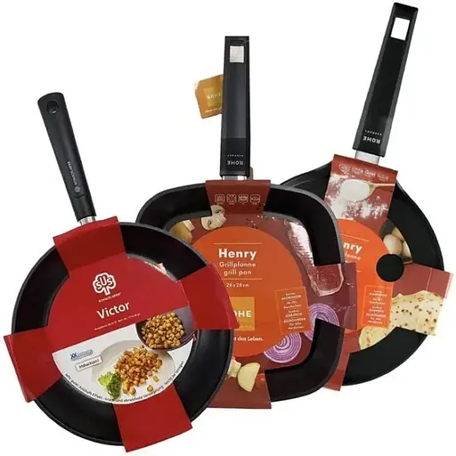 Набір сковорідок Victor & Henry Schulte-Ufer ROHE 26-28 см 3 штуки - фото 1