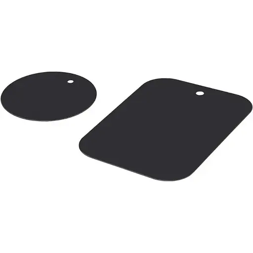 Металлические пластины для магнитного держателя универсальные круглые и прямоугольные черный - фото 1