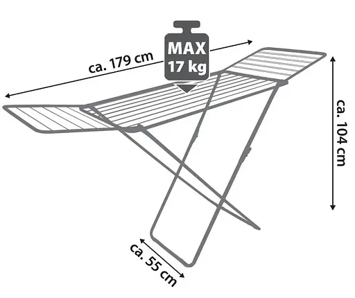 Сушилка для белья напольная Casa Si Kolibri 18m White (CS42191C06D) - фото 3