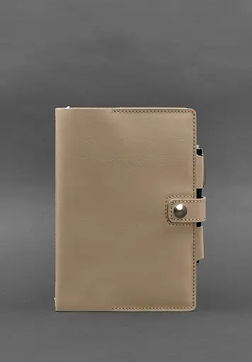 Кожаный блокнот (Софт-бук) 4.0 светло-бежевый - фото 2