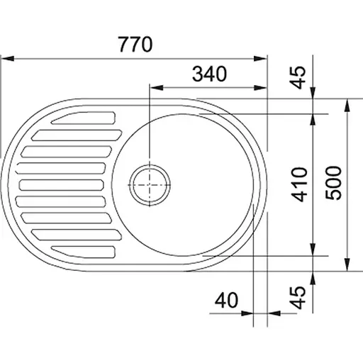 Кухонная мойка Franke Ronda фрагранит, овал, с крылом, 770х500х205мм, чаша - 1, врезная, оникс - фото 3