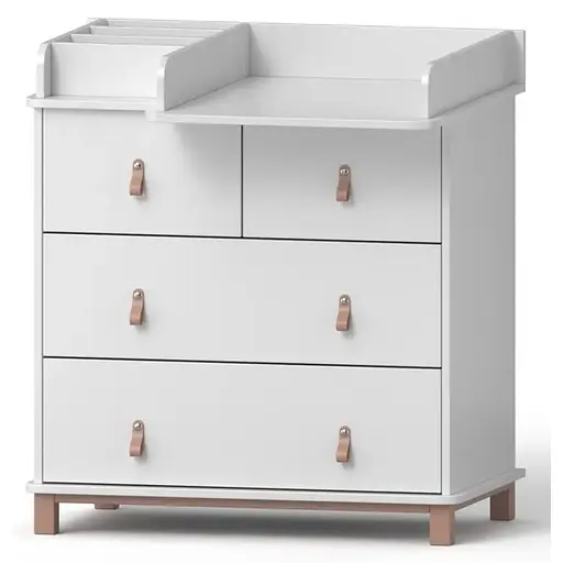 Комод-пеленатор Angelo Glori с органайзером (ручки мокко) 90х51х90 (30004)