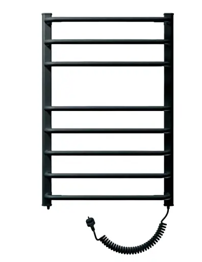 Рушникосушка електрична Heizung EU 8/55 права з терморегулятором 860x550 мм Чорний 30412 - фото 1