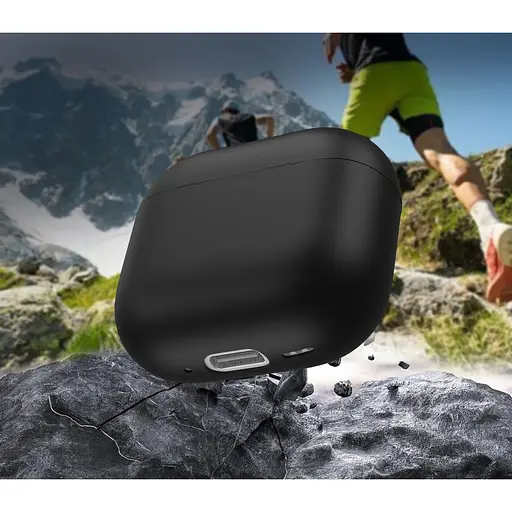 Чехол AhaStyle Ultra-Thin Colorful Silicone Case для Airpods 4 Black (CP-WG172-BK) [133825] - фото 4