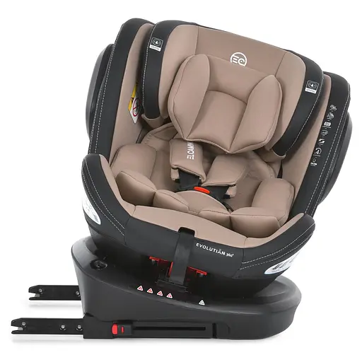 Автокрісло дитяче 0-36 кг ME 1045 EVOLUTION 2 360° ISOFIX/Top Tether з поворотом, Чорно-бежеве - фото 12