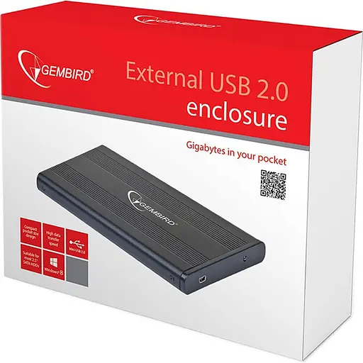 Зовнішня кишеня Gembird 2.5" USB2.0 Black (EE2-U2S-5) [124676] - фото 5
