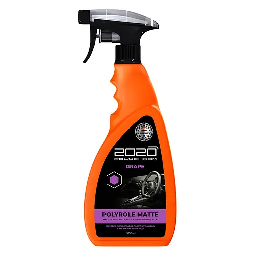 Матовий поліроль для пластику та вінілу Polychrom 2020 Polyrole Matte з ароматом винограду 500 мл