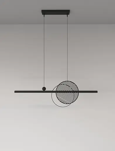 Підвісний стельовий світильник Babich Studio Mid 900 Black (RAL 9005) - фото 1