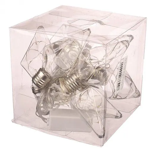 Новорічна гірлянда штора Ромб (10 шт. по 8 см) на мідному дроті 3х1.5м 150 Led (Мультиколір) - фото 4