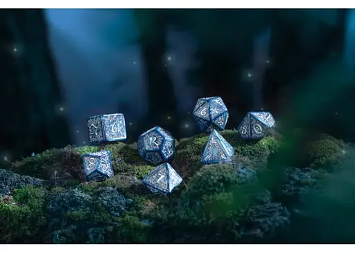 Набір кубиків Elvish Cobalt & Silver Dice Set , 7 шт. (SELV10) - фото 3