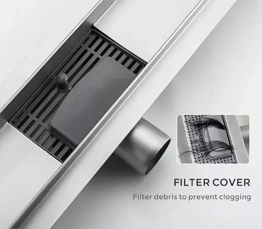 Душевой трап Gappo 70х700 мм, нержавеющая сталь G87007-1 - фото 5