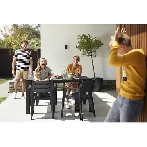 Стул садовый пластиковый Keter Julie серый - фото 4