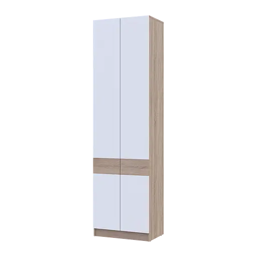 Шафа для одягу Doros Сола Дуб Сонома/Білий ДСП 60х40х215 (44900344)