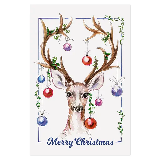Листівка "Новорічний олень"