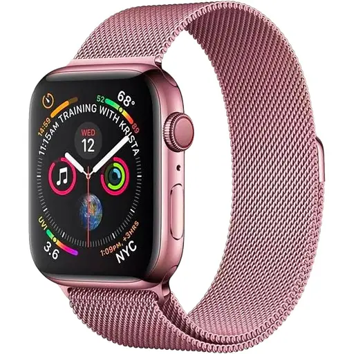 Ремінець DK CDK для Apple Watch 46mm (Series 10) Метал Milanese Loop (05527) (pink rose)