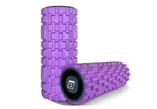 Массажный ролик EasyFit Grid Roller 33 см v.1.1 Фиолетовый (EF-2020a-V) - фото 2