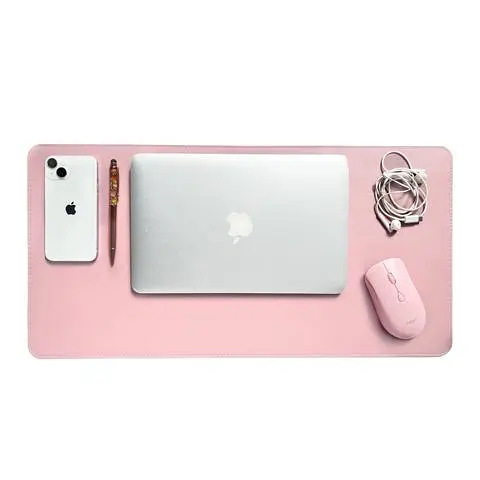 Килимок для миші 60×30 см (экошкіра) Рожевий - фото 1