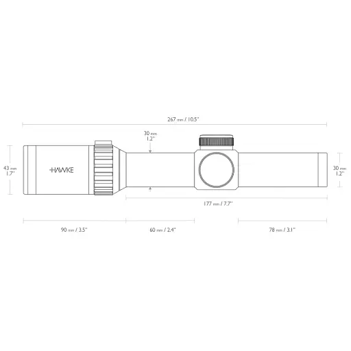 Приціл оптичний Hawke Vantage 30 WA 1-8х24 сітка Tactical BDC 5.56 з підсвічуванням - фото 3