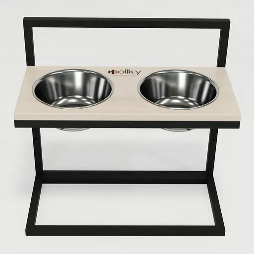 Hollky Flex L — регульовані миски на підставці для великих собак (2 × 1.8 л) - фото 3