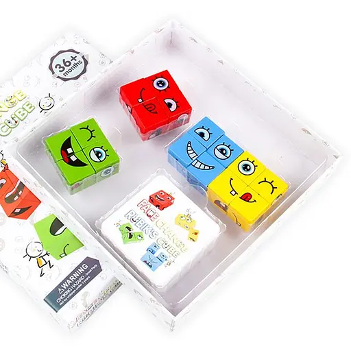 Настольная интерактивная игра Ummi «Смена лица» Кубик Рубика, белый - фото 4