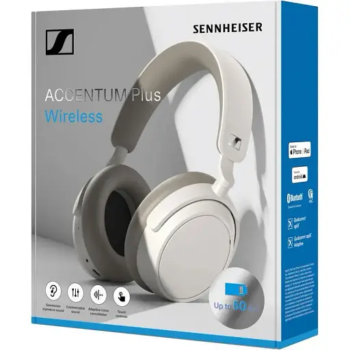 Наушники с микрофоном Sennheiser Accentum Plus Wireless White (700177) - фото 6