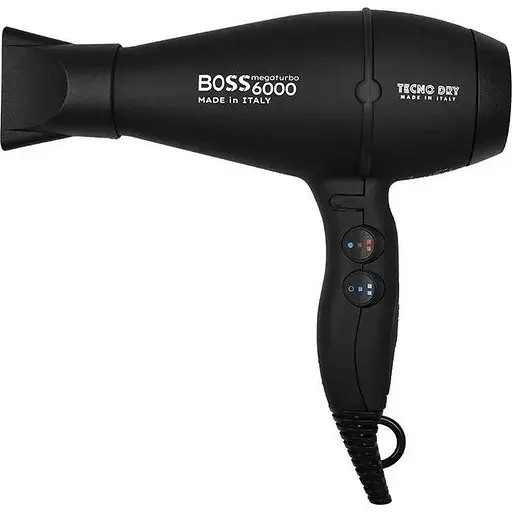 Фен стайлер Tecnodry Boss 6000 2500W концентратор 2 швидкості 4 температурні режиму Чорний 2500Вт - фото 1
