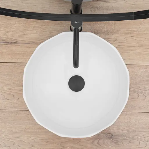 Умивальник Rea Vista white накладний білий REA-U4601, Білий - фото 4