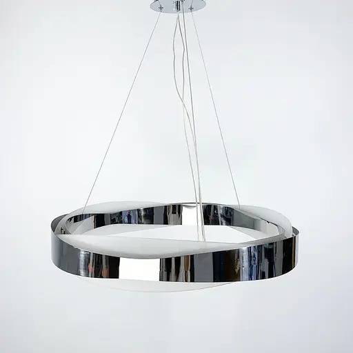 Світлодіодна дизайнерська люстра у хромі Line.F J 220 SL - фото 2