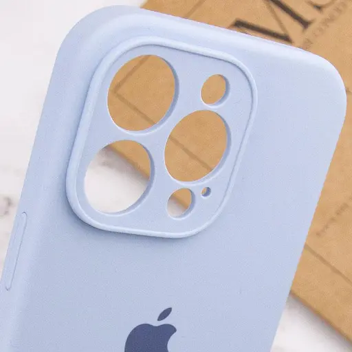 Чехол Epik Silicone Case Full Camera Protective AA для Apple iPhone 15 Pro 6.1 Голубой/Lilac Blue - фото 6