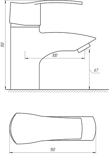 Смеситель для умывальника Globus Lux Queensland GLQU-101 Хром - фото 2