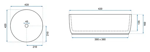 Умивальник Rea Helen gold white накладний REA-U6978, Золотий - фото 6