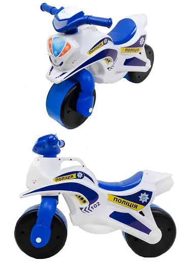 Мотоцикл Doloni-toys МотоБайк Полиция, музыкальный, белый, 0139/51 - фото 2
