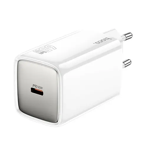 Адаптер сетевой HOCO N48 Glorious single port charger 1Type-C, 65W/3A, PD/QC| - фото 1