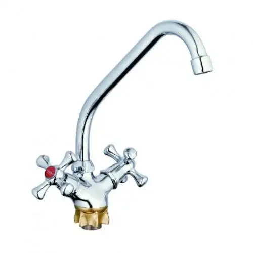 Змішувач для кухні Zegor DST4-А827 двовентильний Хром 30412 - фото 1