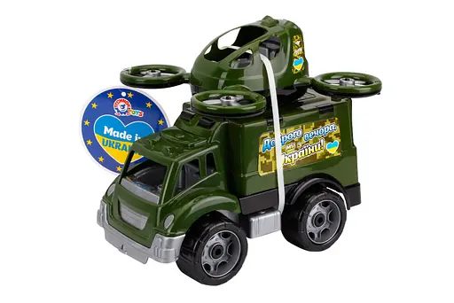 Дитяча іграшка "Військовий транспорт" ТехноК 7792 машинка з квадрокоптером - фото 2
