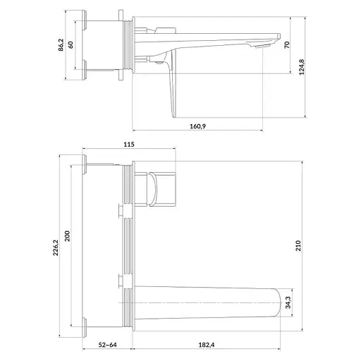 Смеситель для умывальника Cersanit Larga S951-386 с коробкой скрытого монтажа Хром 30412 - фото 2