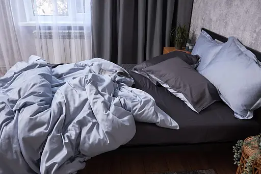 Підковдра Moon&Star Satin Premium Skyline Gray Полуторна Євро 160x220 см - фото 4