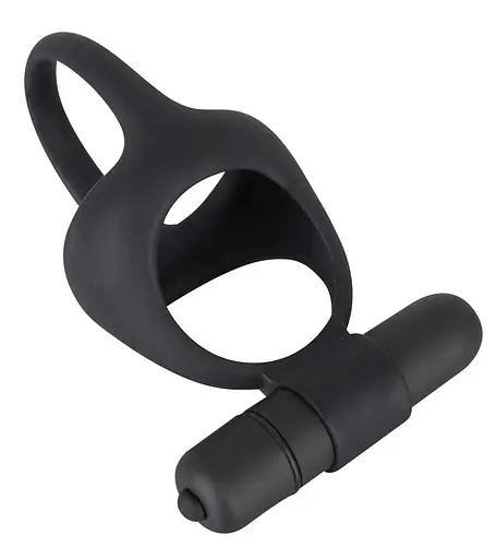 Виброкольцо Black Velvets Cock & Ball Ring 7 см черный - фото 3
