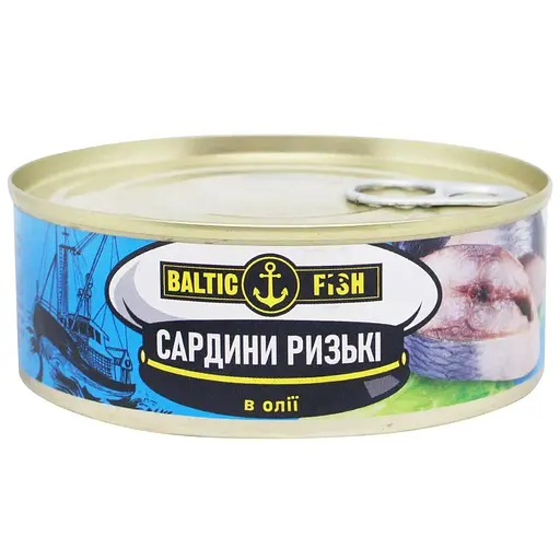 Сардины рижские Baltic Fish в масле ж / б ключ 240 г