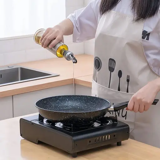 Диспенсер дозатор для масла уксуса соуса стеклянная бутылка с дозатором 250 мл, Kitchen Master 87501 - фото 5