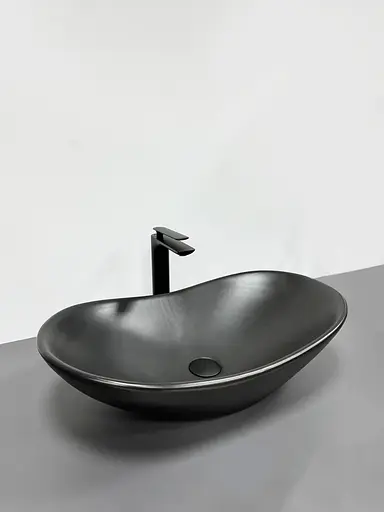 Умивальник VBI Turin black matt накладний VBI-011502, Чорний матовий - фото 3