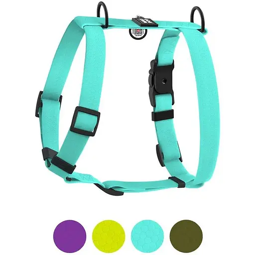 Шлея для собак Waudog Magnet водостійка анатомічна Н-подібна з QR-паспортом, магнітна пряжка-фастекс, L - фото 5