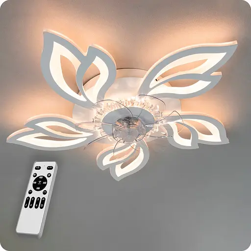 Люстра світлодіодна 517 Dlight з пультом і вентилятором 80 Вт Білий (02054) - фото 2