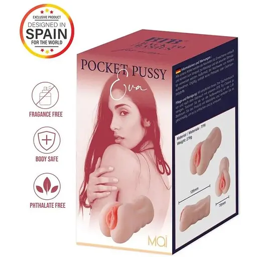 Мастурбатор-вагіна Mai Pocket Pussy Eva Flesh - фото 3