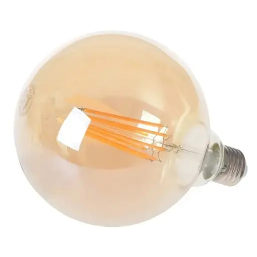 Лампа Brille світлодіодна LED 9W E27 COG WW G125 Amber 220 В