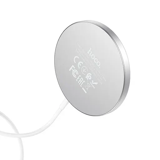 Зарядне бездротове HOCO magnetic wireless fast charger CW30 Pro до 15 ват біле - фото 6