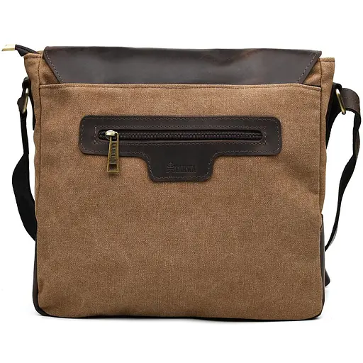 Кожаная мужская сумка через плечо TARWA 30х32х7.5 см sum0025787 - фото 2