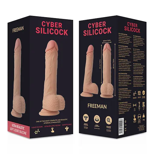 Фалоімітатор на присосці Freeman, 20 см, Cyber Silicock - фото 4