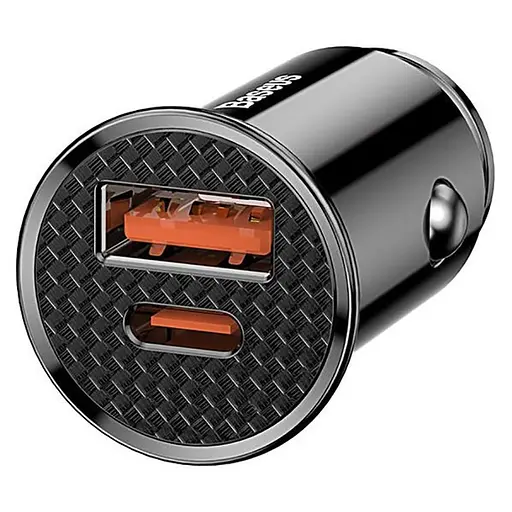 АЗП Baseus Circular Plastic 30W (1USB-A/1C) (CCALL-YS) black - фото 3
