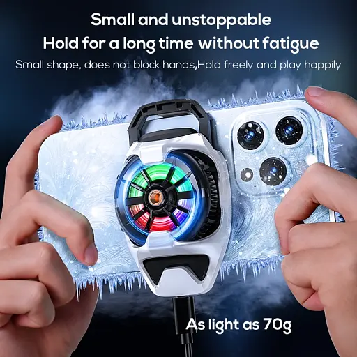 Кулер активне охолодження для телефону / планшета Memo DL22 шириною до 88 мм White (18510) - фото 3